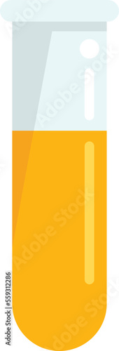 Test tube icon flat vector. Expert control. Business expertise isolated