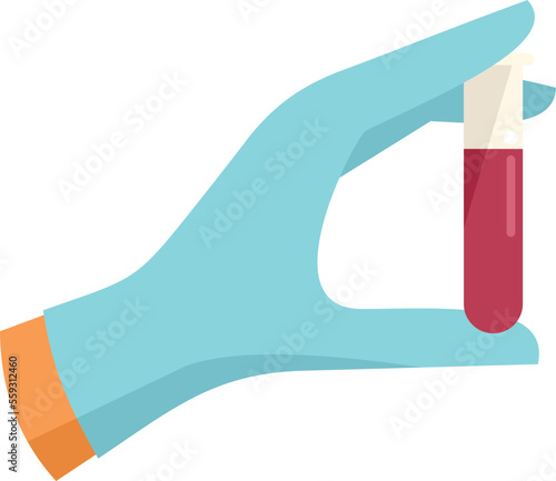 Lab test tube icon flat vector. Quality expert. Control work isolated
