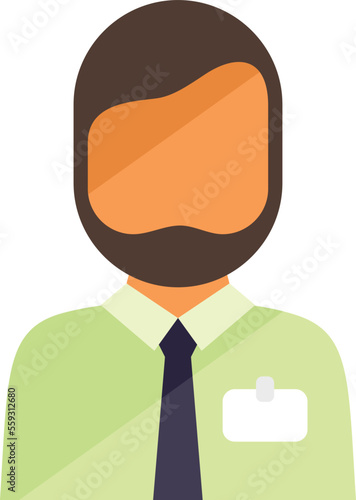 Trust expert icon flat vector. Quality standard. Work complete isolated