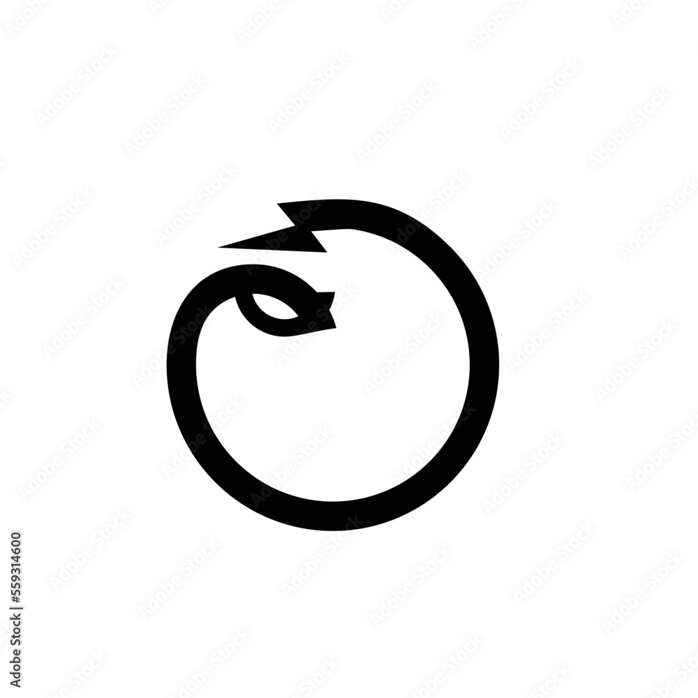 black and white electric eel in the shape of the letter o, simple and elegant, suitable for use in all fields, especially those related to electrical technology black and white electric eel in the shape of the letter o, simple and elegant, suitable for use in all fields, especially those related to electrical technology