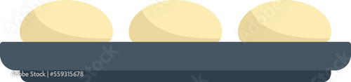 Roll dough icon flat vector. Pastry baking. Cook kitchen isolated