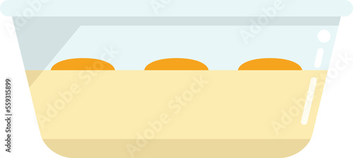 Wheat dought icon flat vector. Pizza bread. Baking ball isolated