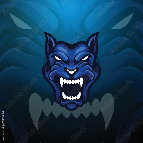 gamer mascot logo design vector illustration 