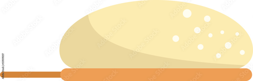 Kitchen dough icon flat vector. Bread flour. Rolling cookie isolated Kitchen dough icon flat vector. Bread flour. Rolling cookie isolated