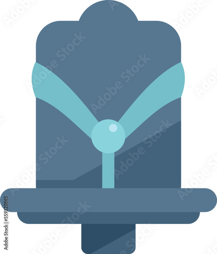 Bicycle kid seat icon flat vector. Child family. Cycle ride isolated