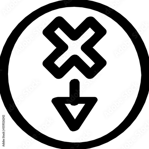 Abstract-Arrow Isolated Silhouette Solid Line Icon with abstract-arrow, abstract, arrow-down, creative, design Infographic Simple Vector Illustration