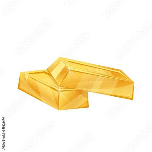 golden bar cartoon. gold metal, bank finance, business treasure, banking money, investment wealth golden bar vector illustration