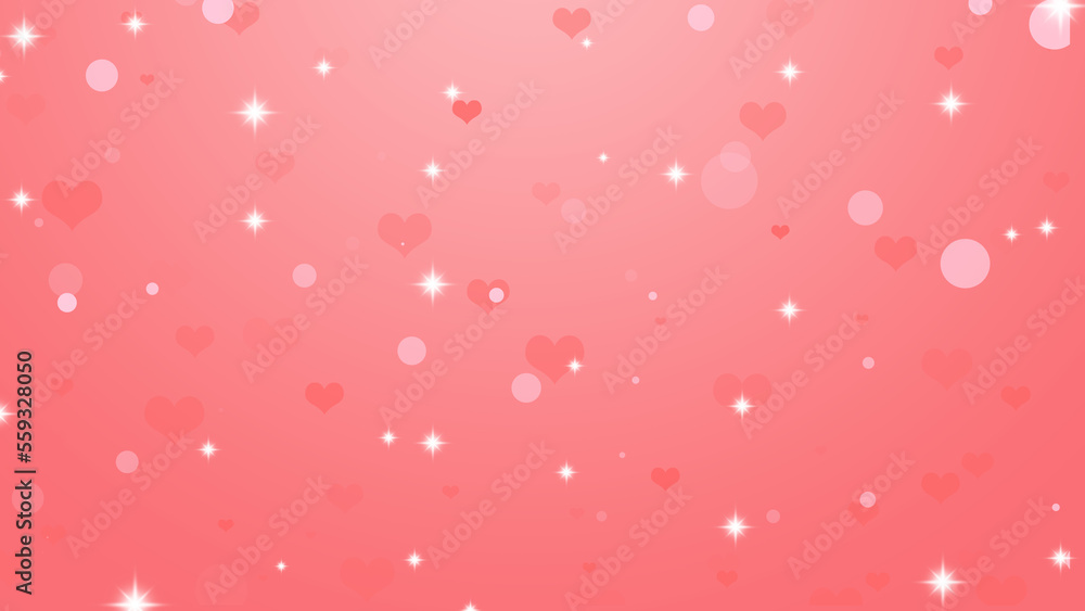 Pink background with sparkle light love for valentine day or wedding day