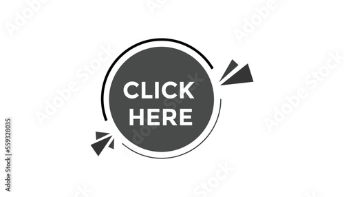 Click here button web banner templates. Vector Illustration
