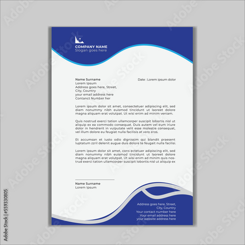 Creative letterhead design, Modern, Corporate, Official, Standard , Simpe, Editable Letterhead design.