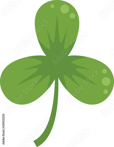 Patrick clover icon flat vector. Irish luck. Shape day isolated
