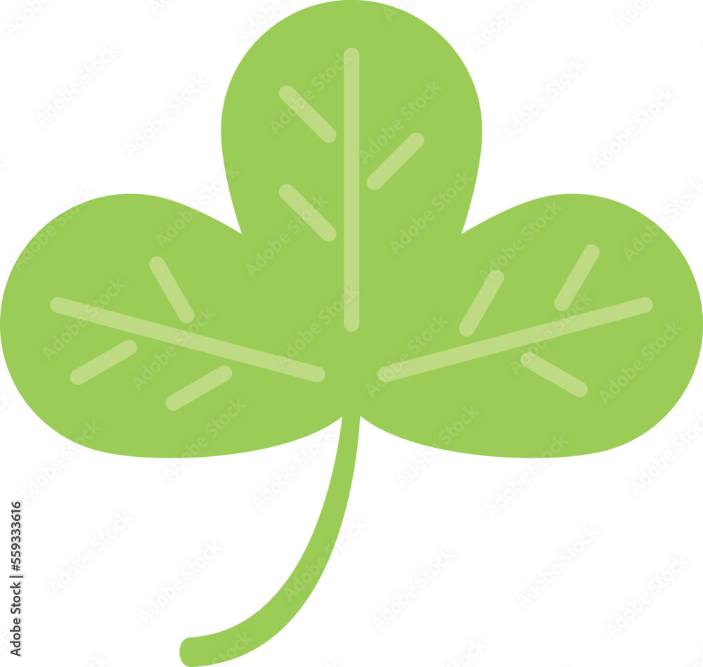 Small clover icon flat vector. Irish luck. Ireland day isolated