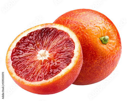 red blood Orange  isolated on white background  clipping path  full depth of field