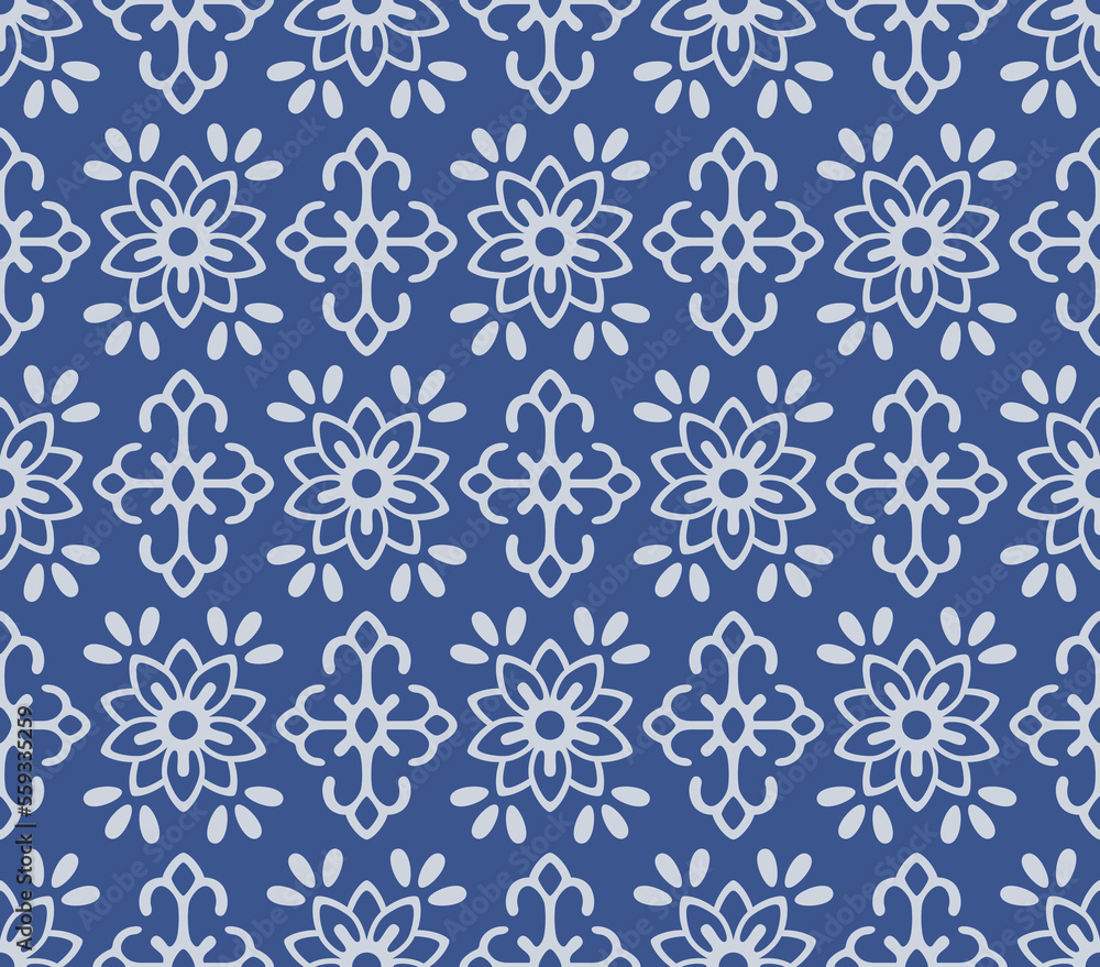 Japanese Luxury Flower Motif Vector Seamless Pattern Japanese Luxury Flower Motif Vector Seamless Pattern