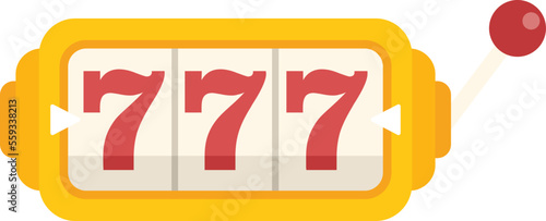 Lucky game icon flat vector. Win fortune. Casino jackpot isolated