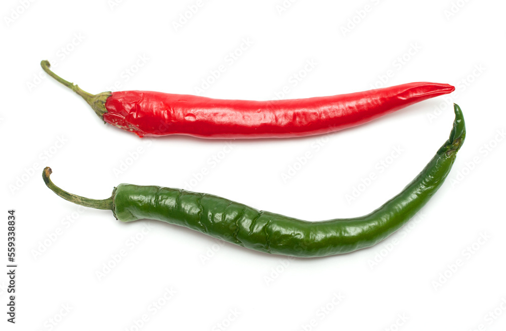 Chili pepper on white background