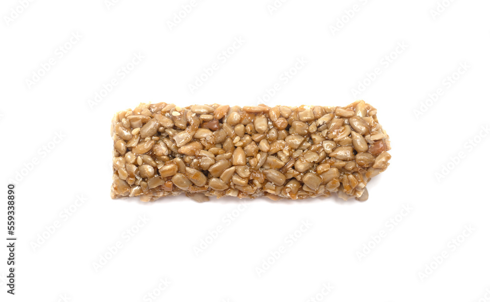 Kozinak from seeds on a white background. Kozinak from seeds on a white background.