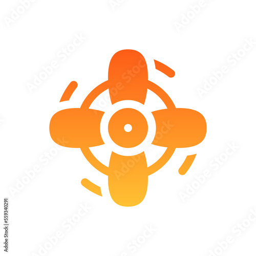 propeller flat gradient icon