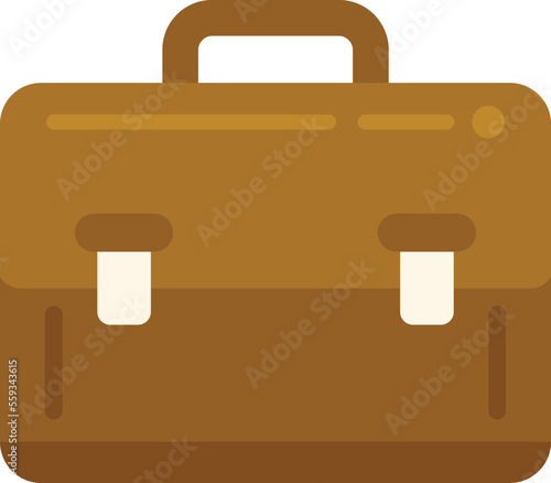 Study briefcase icon flat vector. Degree education. Student college isolated