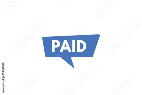 Free Download paid text Button. paid Sign Icon Label Sticker Web Buttons
 - GFXLoad