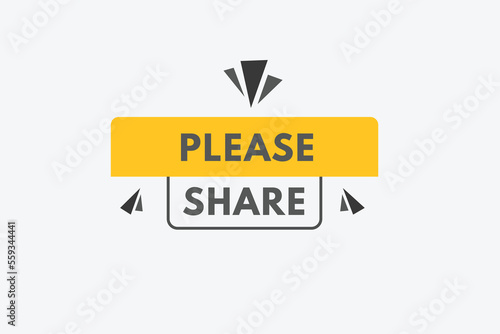 please share text Button. please share Sign Icon Label Sticker Web Buttons  © creativeKawsar
