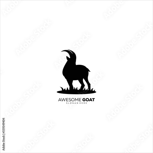 Goat design logo silhouette