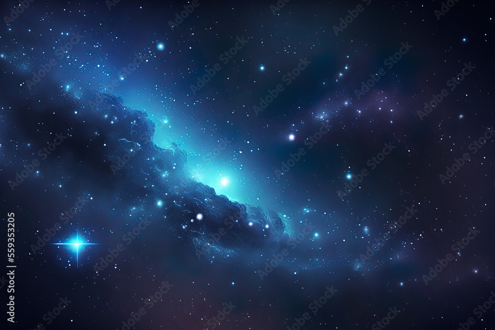 Obraz premium banner with a field of stars. space backdrop texture with stars. Generative AI