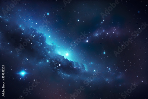 banner with a field of stars. space backdrop texture with stars. Generative AI