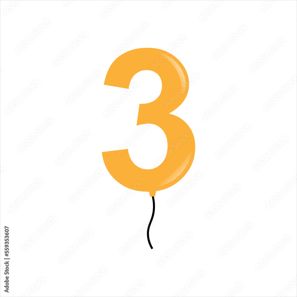 Number Balloons Vector Illustration Number Balloons Vector Illustration