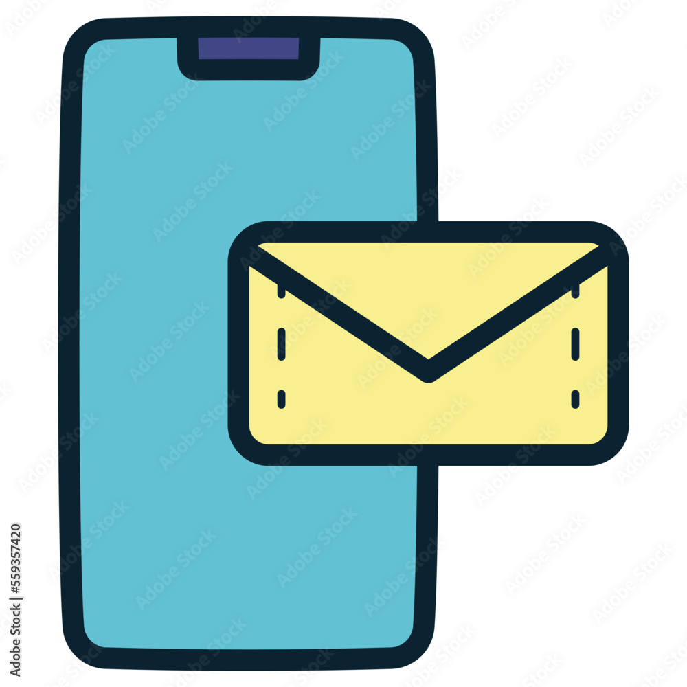 sms message on smartphone illustration sms message on smartphone illustration