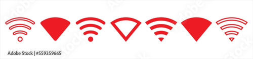 Wireless and wi-fi icon. Wifi signal symbol. Internet connection signs, vector illustration