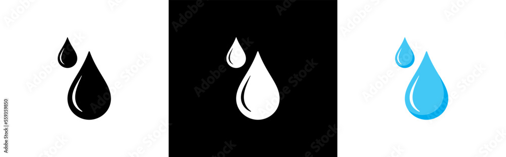 Water drop icon. water or oil drop symbol. water drop and splash sign. splash water drop, vector illustration Water drop icon. water or oil drop symbol. water drop and splash sign. splash water drop, vector illustration