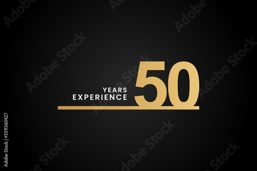 50 years experience or Best 50 years experienced vector illustration. Logos 50 years experience. Suitable for marketing logos related to 50 years of experience in the business or industry.