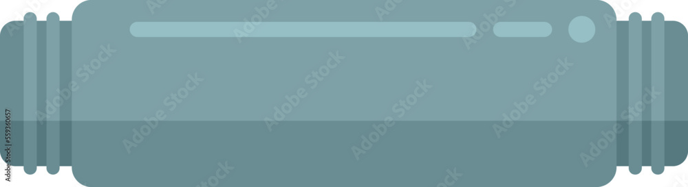 Pipe icon flat vector. Plumbing pipeline. Metal tube isolated Pipe icon flat vector. Plumbing pipeline. Metal tube isolated
