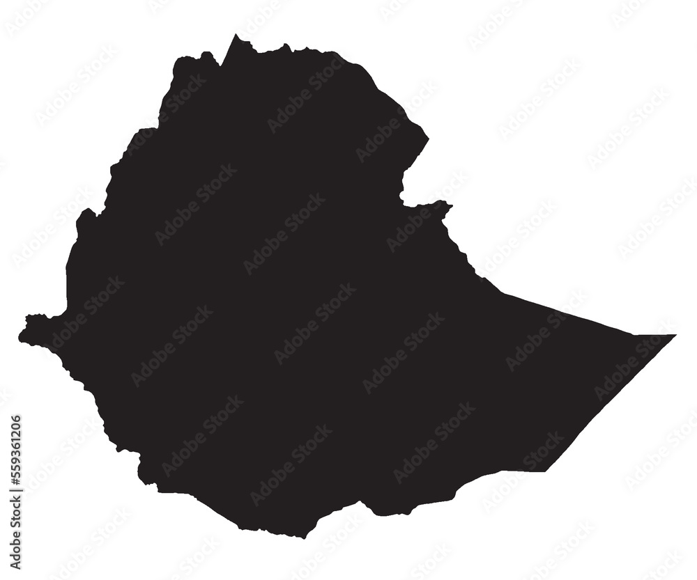 Ethiopia Silhouette Map