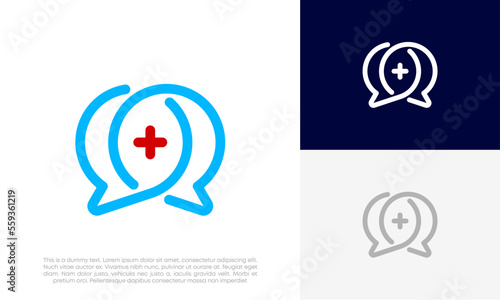 health talk logo design vector