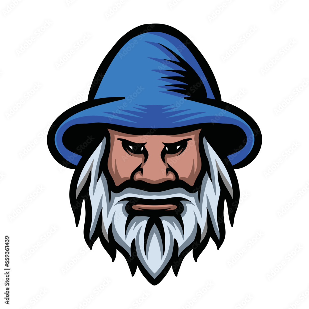 wizard Logo Vector Design silhouette illustration Symbol Icon