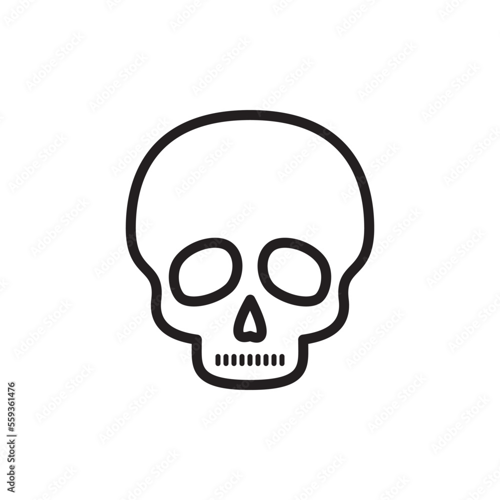 Pirate skull icon vector logo flat style illustration Pirate skull icon vector logo flat style illustration
