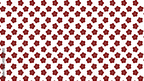 Elegant Damask Floral Vector Seamless Pattern or Red Chinese flower pattern background, Vector illustration 02