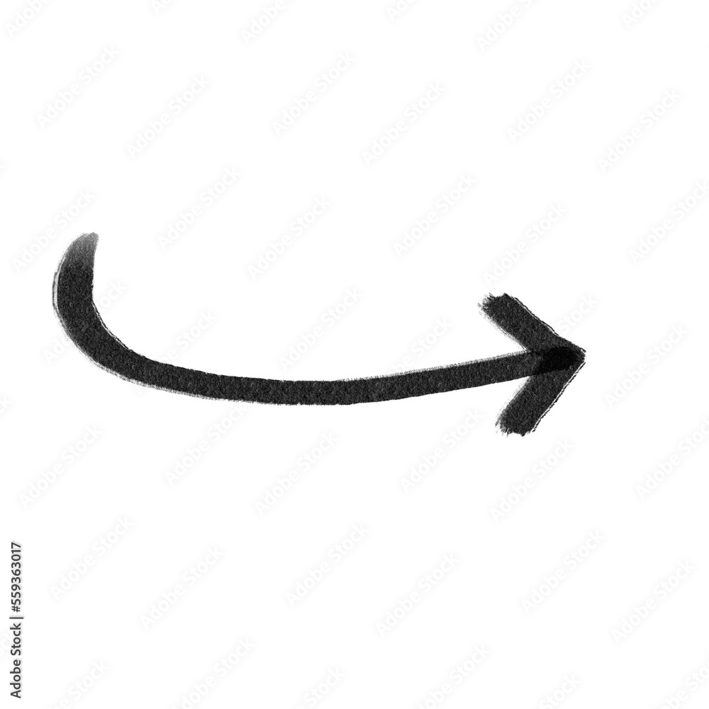 Fototapeta premium black arrow hand drawn