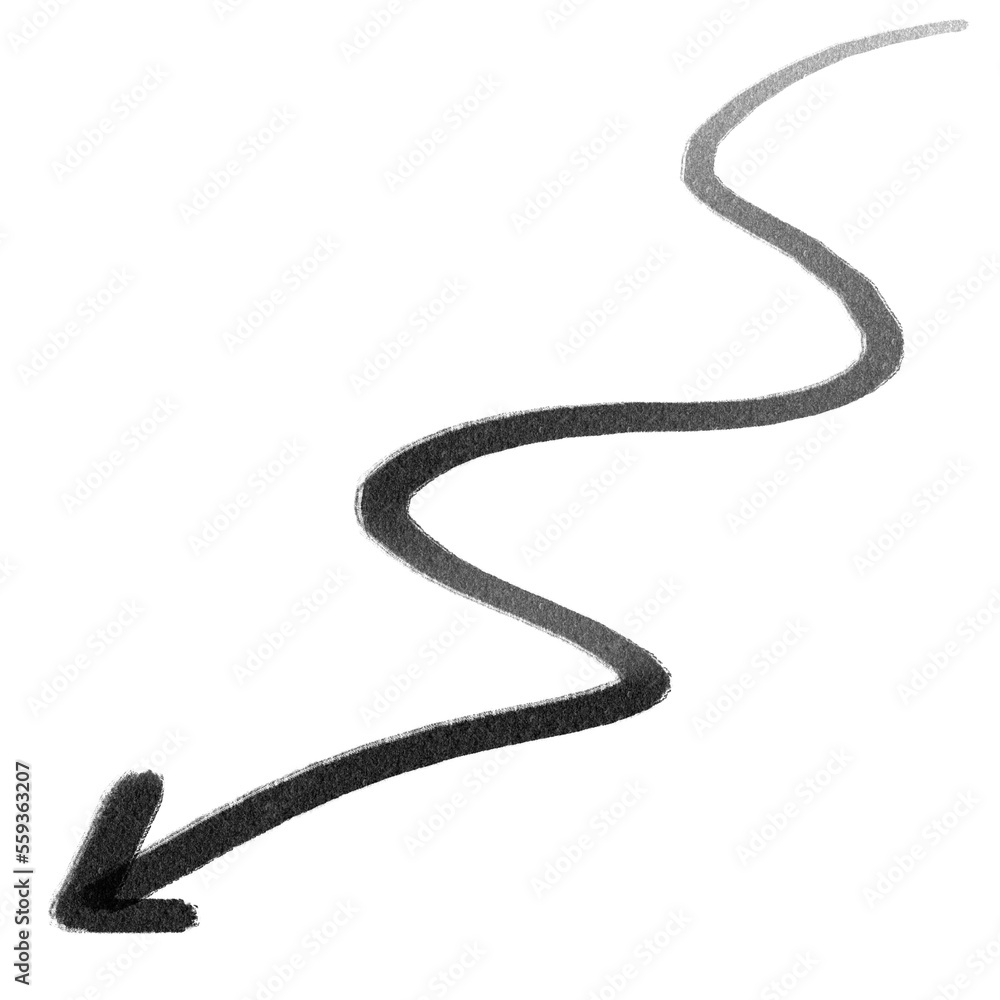 Fototapeta premium black arrow hand drawn
