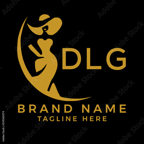 DLG fashion logo. DLG  Beauty fashion house. modeling dress jewelry. DLG fashion technology  Monogram logo design for entrepreneur and best business icon. 
