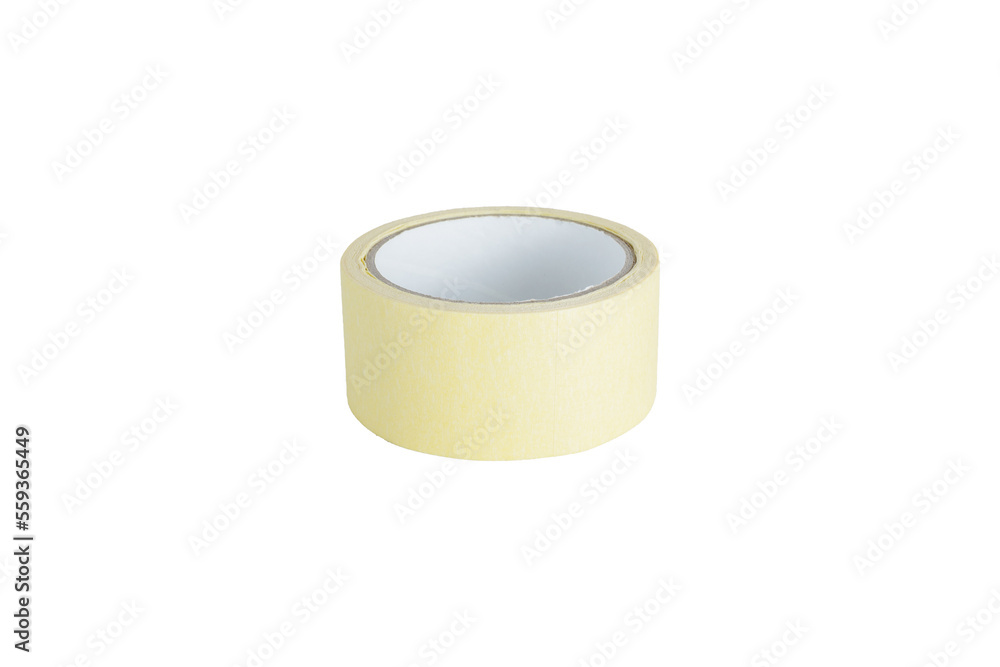 Packing tape in a roll. Masking tape isolated on white background. Packing tape in a roll. Masking tape isolated on white background.