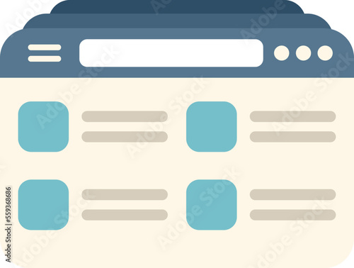 Web customer database icon flat vector. Crm data. Client software isolated