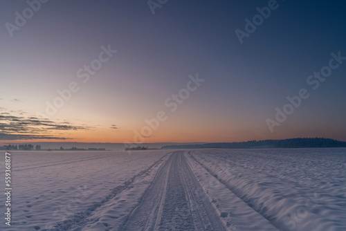 Schnee Sonnenaufgang