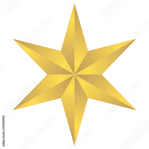 3d star on a white background
