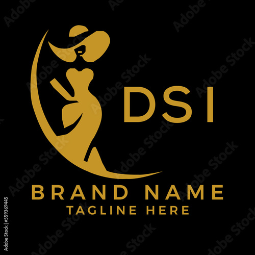 DSI fashion logo. DSI  Beauty fashion house. modeling dress jewelry. DSI fashion technology  Monogram logo design for entrepreneur and best business icon. 
 photo