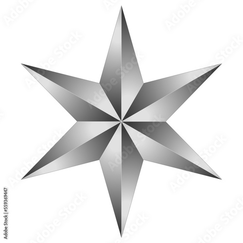 3d star on a white background