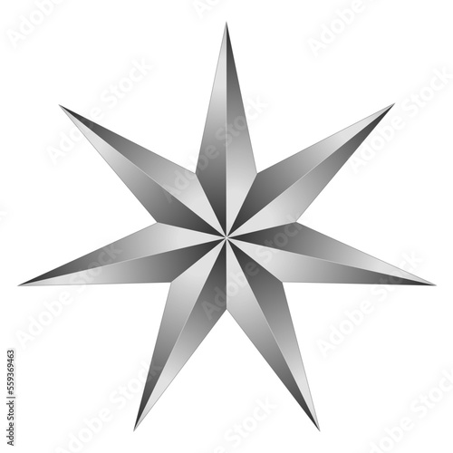 3d star on a white background