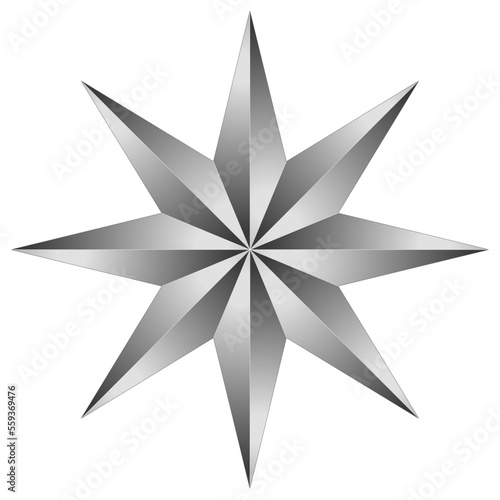 3d star on a white background